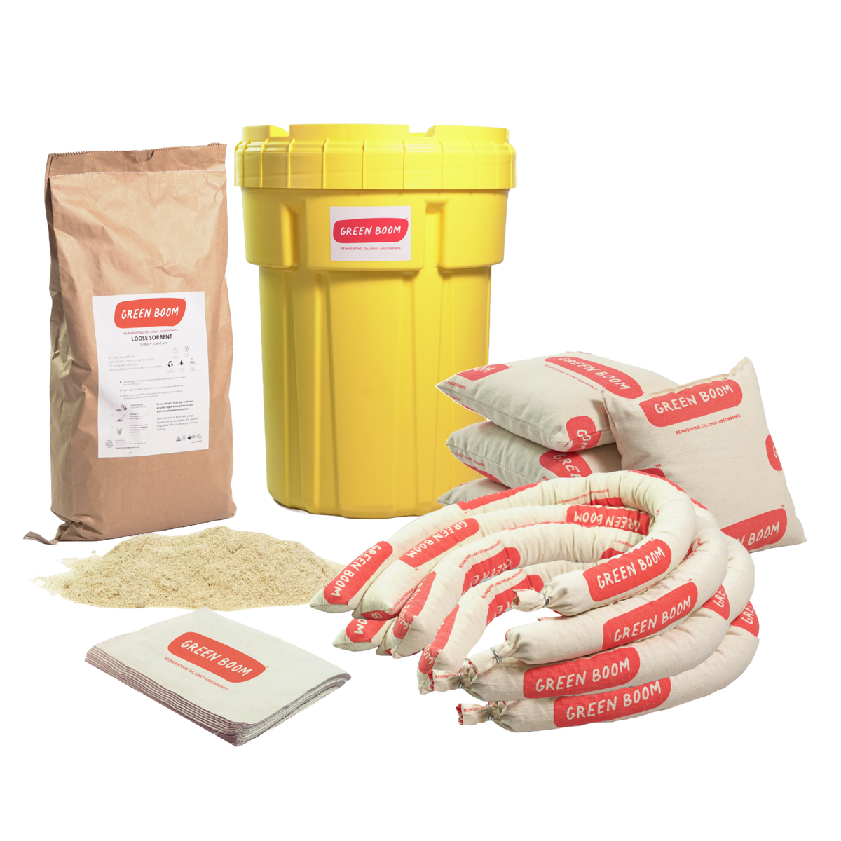 Green Boom Oil-Only Small Industrial Spill Kit 65L Absorbency