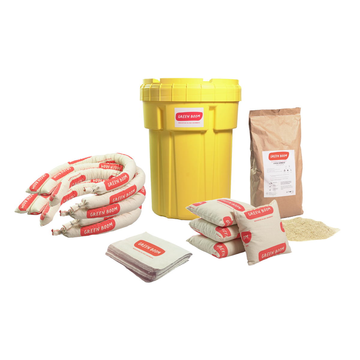 Green Boom Oil-Only Medium Industrial Spill Kit 215L Absorbency