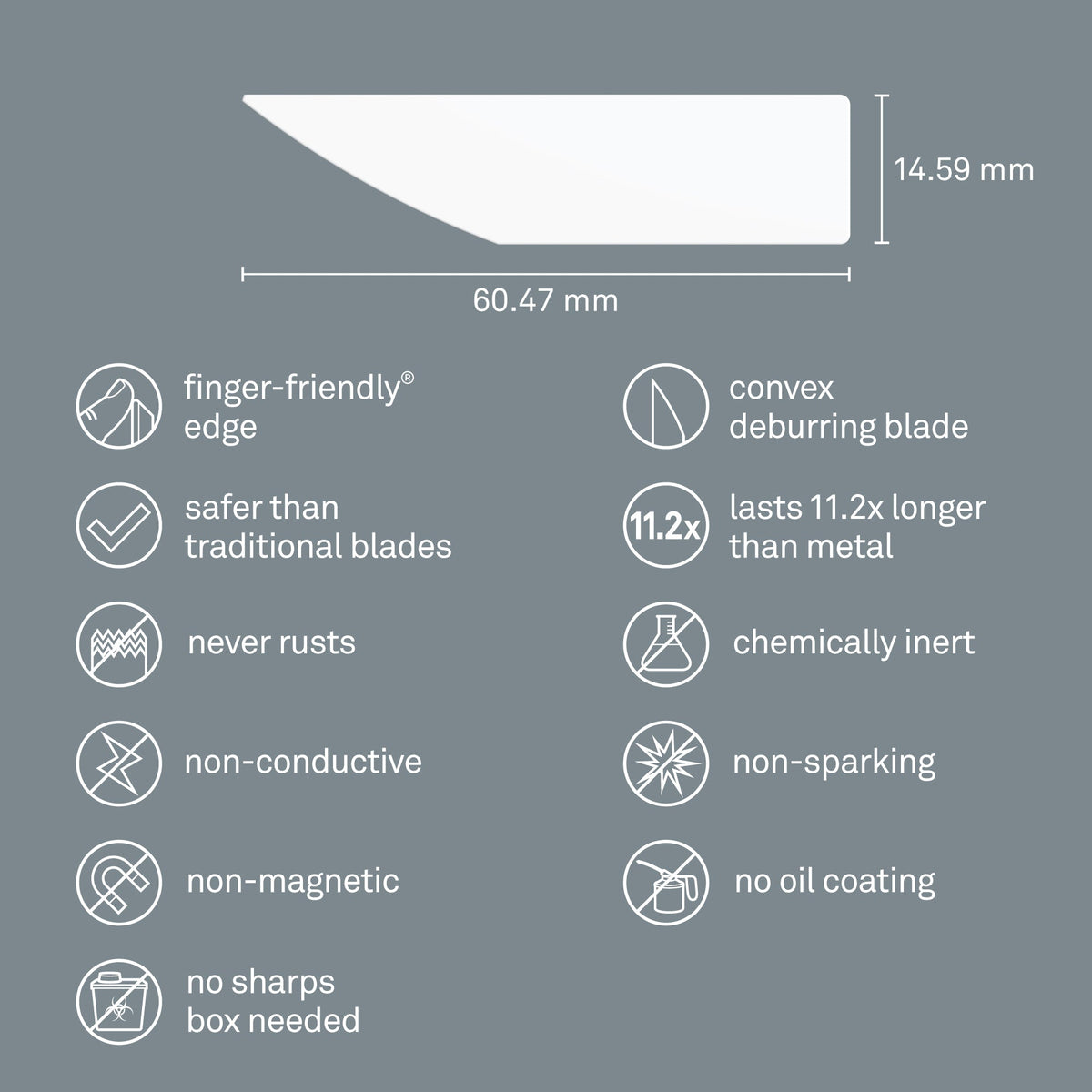 Slice Convex Deburring Blade