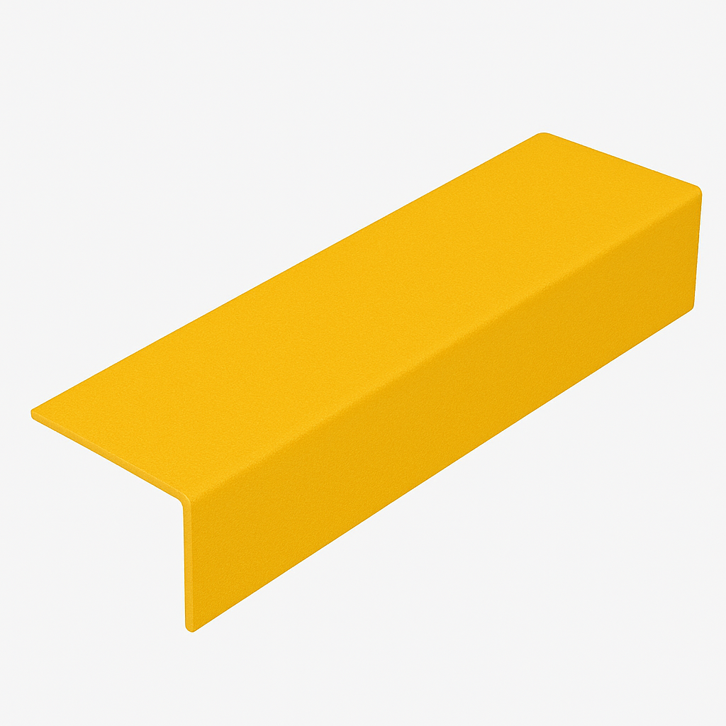 Yellow plastic step on a white background
