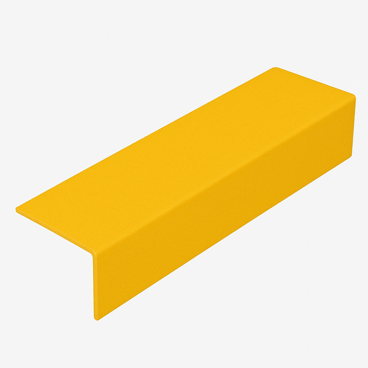 Yellow plastic step on a white background
