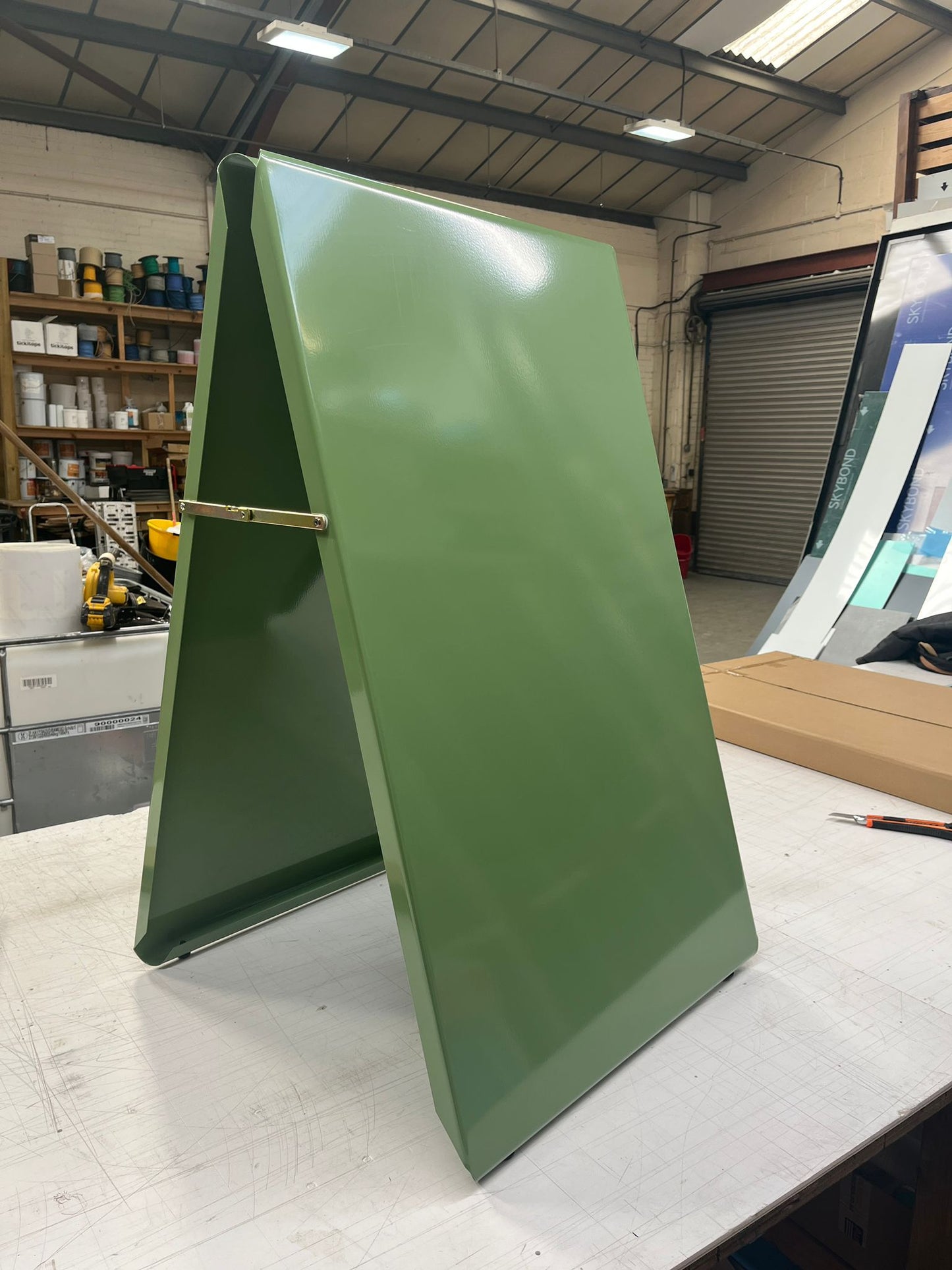 Double sided custom A-board pavement signage for retail