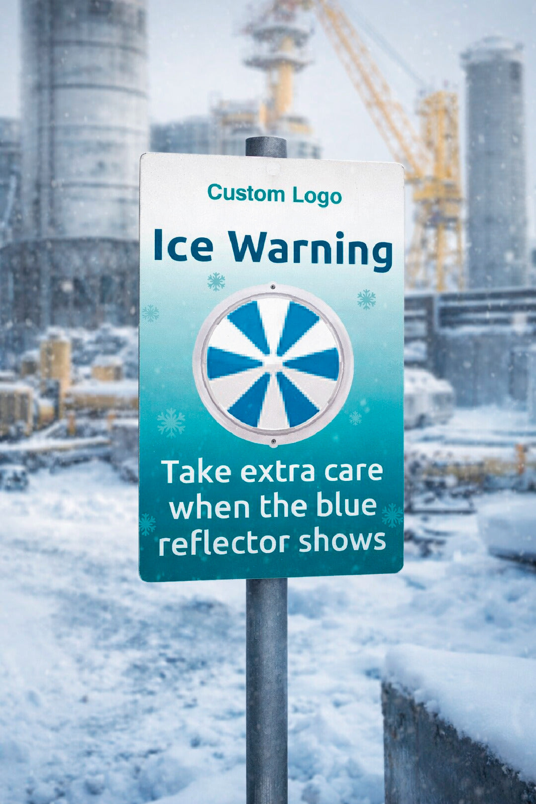 Ice Alert Ice Warning Sign